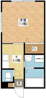 ハイツ丸山【2階】の間取り