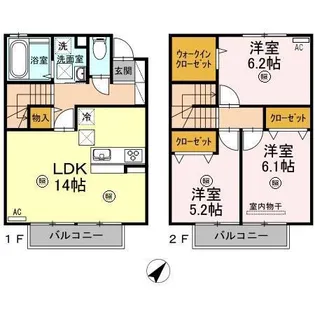 アートライフ黄金町 B棟の間取り
