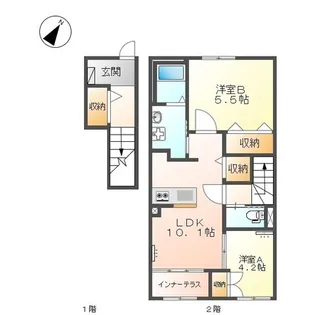 東京都八王子市左入町【アパート】の間取り