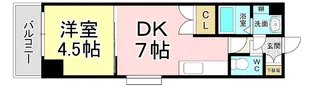 1DKの間取り画像