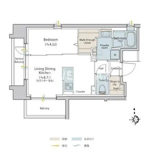 CLIOラベルヴィ中央湊【10階】の間取り