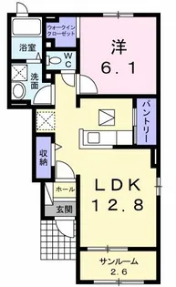ブライト堤根A【1階】の間取り