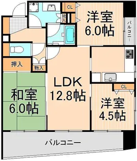 パークキューブ浅草田原町【12階】の間取り