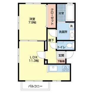 セントベール【1階】の間取り