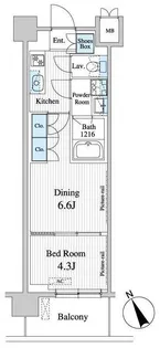 東京都江東区清澄1【マンション】の間取り