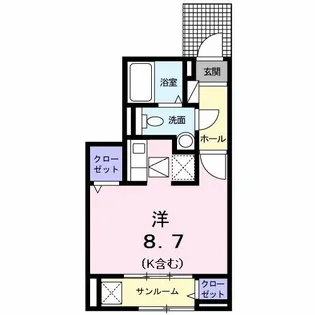 サンリット 天神【1階】の間取り