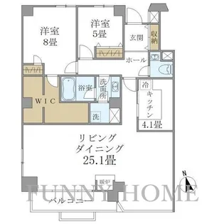 東京都世田谷区若林2【マンション】の間取り