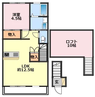 千葉県柏市あけぼの3【アパート】の間取り
