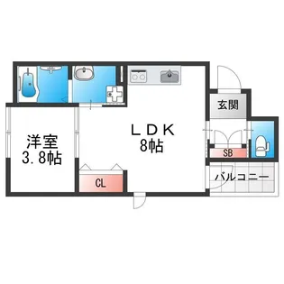 グローハイツ喜連サウス【2階】の間取り