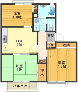 東京都八王子市梅坪町【アパート】の間取り