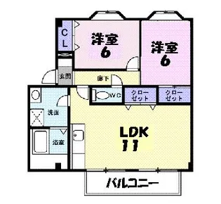 埼玉県東松山市山崎町【アパート】の間取り