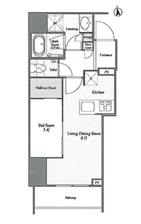 ルジェンテ新宿御苑前【1階】の間取り