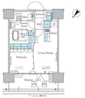 HARUMIFLAG PORT VILLAGE C棟【13階】の間取り