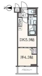 ハーモニーレジデンス東新宿【3階】の間取り