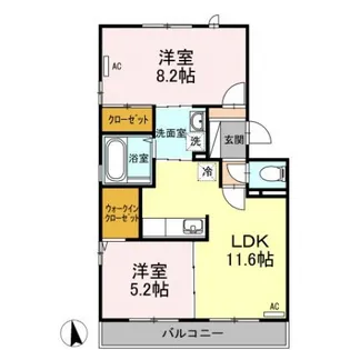 Asuka B棟【2階】の間取り