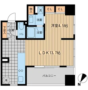 東京都中央区勝どき2【マンション】の間取り