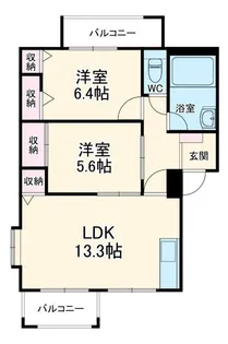 グランディール大和【2階】の間取り