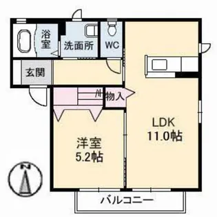 ピュアライフ A棟【2階】の間取り