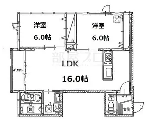北海道札幌市手稲区稲穂三条3【アパート】の間取り