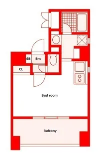 フレックスタワー横浜野毛【10階】の間取り