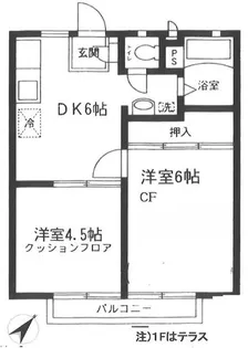 サンビレッジ朝霞【1階】の間取り