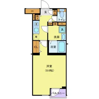 KNOTS東武練馬STA【2階】の間取り