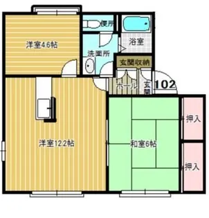 山崎コーポIII【1階】の間取り