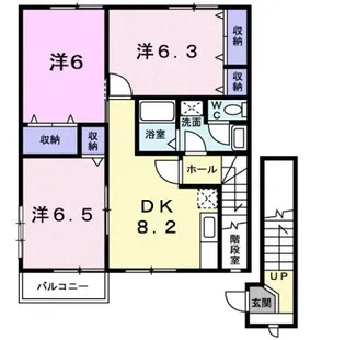 福島県二本松市油井字田向【アパート】の間取り