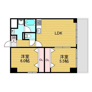 新大阪パークハイツ【10階】の間取り