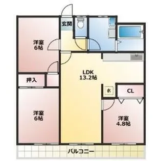 レジデンスMIZUO21【2階】の間取り