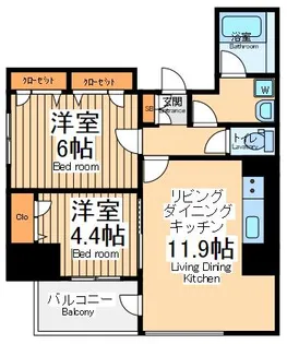 シャーメゾンステージ日野【9階】の間取り
