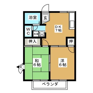 コーポ後田A【2階】の間取り