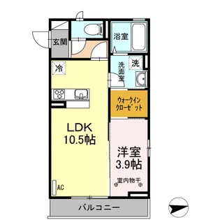セジュールウィン【3階】の間取り