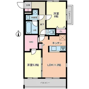モストンソラーレ【2階】の間取り