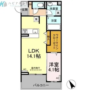 プリュスフォンテーヌ【1階】の間取り