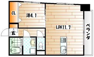 ERIOS COURT 中津口【6階】の間取り