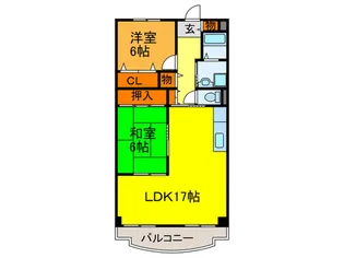 フロ-ラ青山【2階】の間取り