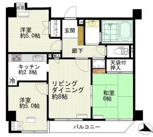 コスモ板橋【4階】の間取り