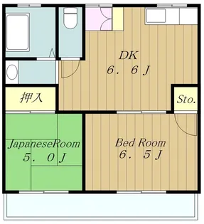 ジュネスハウス【3階】の間取り