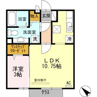 ブリエヴェール都【1階】の間取り