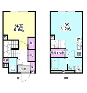 グランファーロ下北沢【1階】の間取り