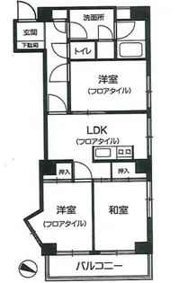 ライオンズマンション中野弥生町【1階】の間取り