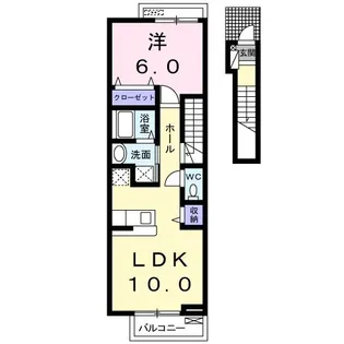 イーストキャッスル【2階】の間取り