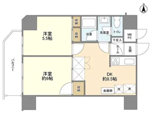 クレール清澄公園【8階】の間取り