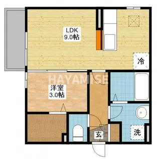 メゾン・ラ・パトリアG【1階】の間取り