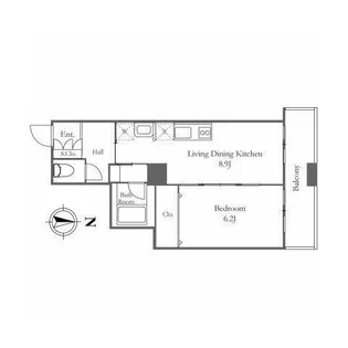 リバーシティ21イーストタワーズ10棟【8階】の間取り