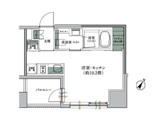 パークリュクス銀座8丁目mono【9階】の間取り