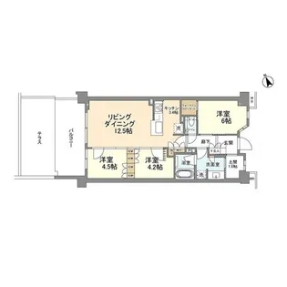 プラウド川崎矢向【1階】の間取り