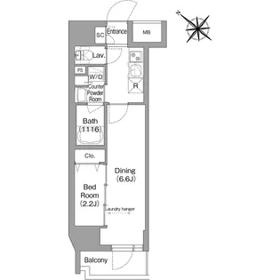 コンフォリア・リヴ茅場町【3階】の間取り