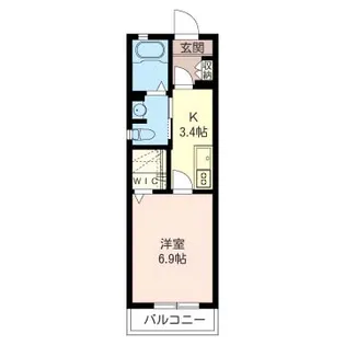 ラパンドールI【2階】の間取り